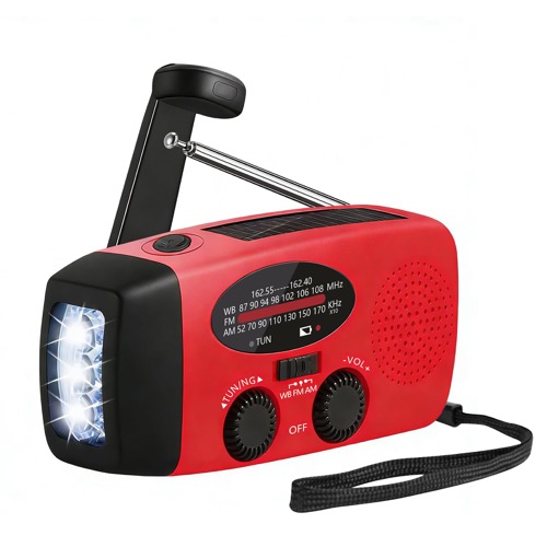 Wind-up emergency radio