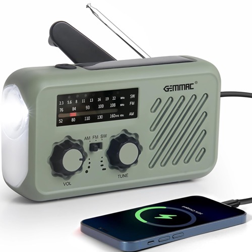 Hand crank radio, 2000mAh