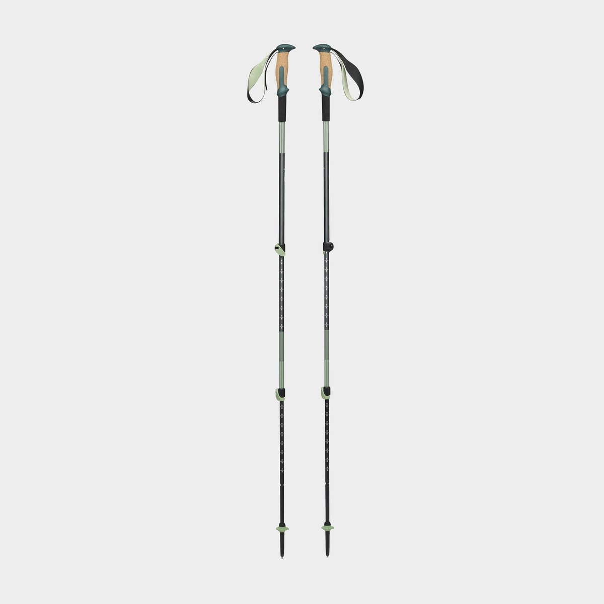 Black Diamond Trail Vista Shock walking poles in dark mauve with anti-shock telescopic shaft and cork grip