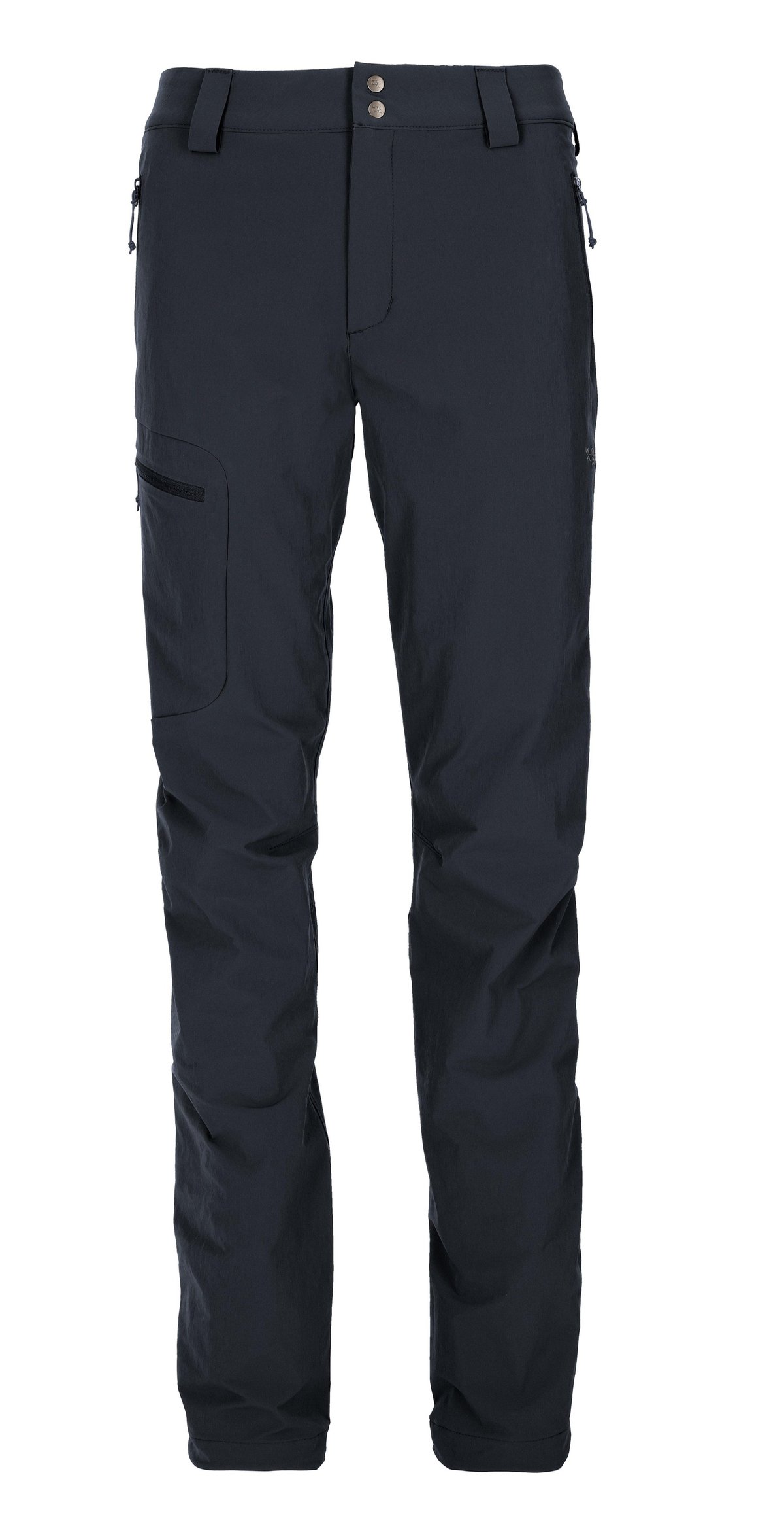 Rab Women's Incline Pants softshell walking trousers in dark navy with zipped thigh pocket