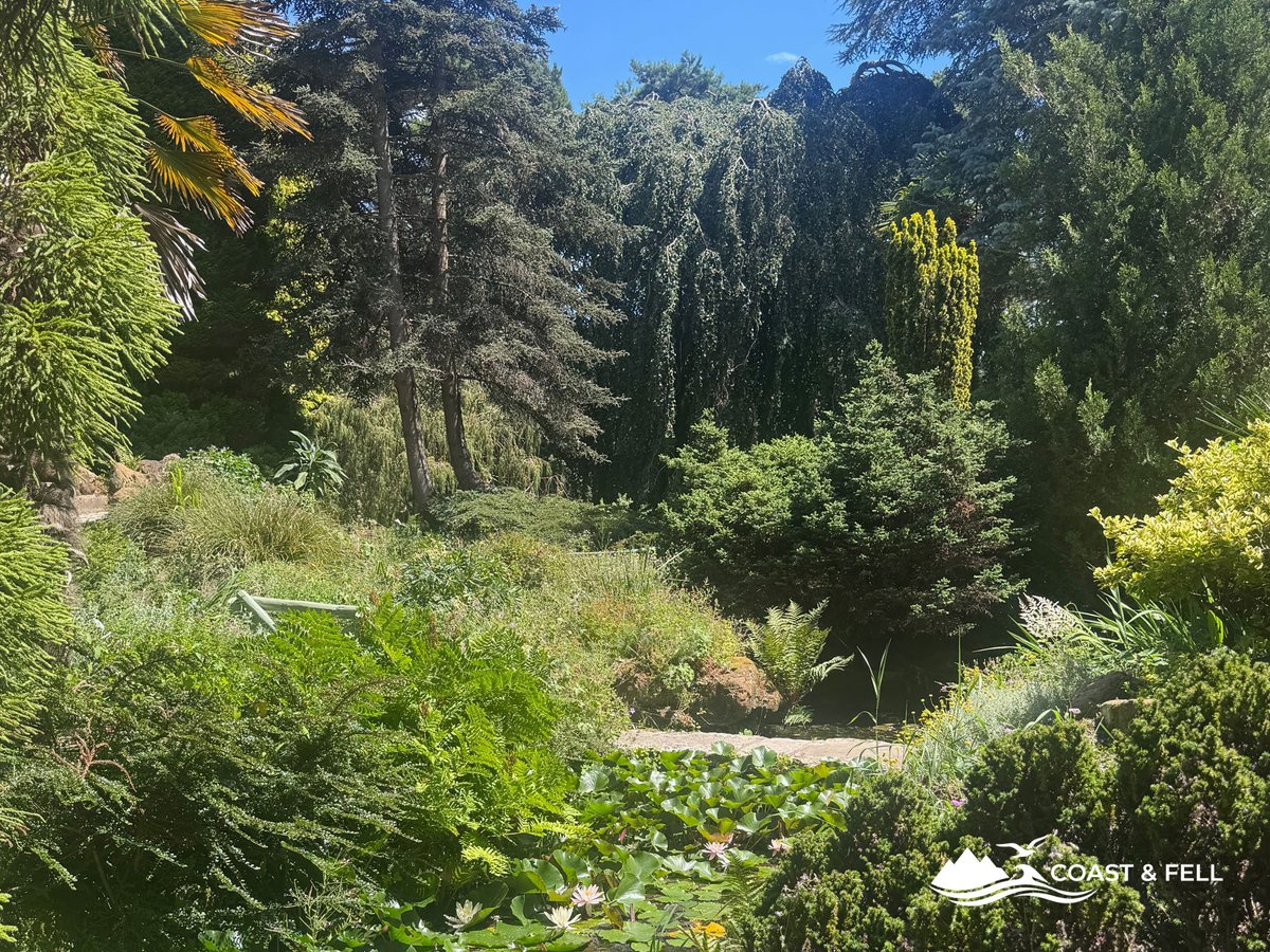 The gardens at Compton Acres, Poole, on a sunny July day