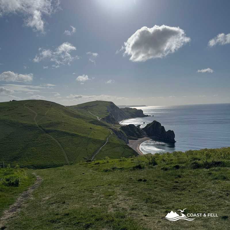 Coast path on Hambury Tout above Man o' War Bay, Dorset