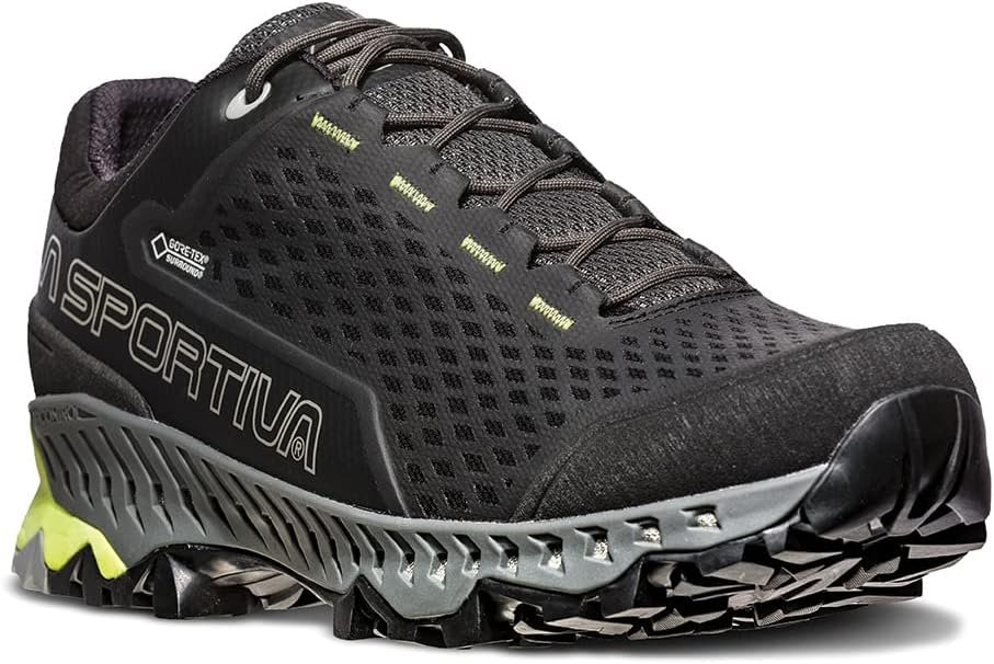 The La Sportiva Spire GTX, three-quarter front view showing the GORE-TEX Surround upper