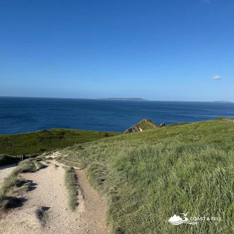 South West Coast Path heading west toward Bat's Head, Dorset