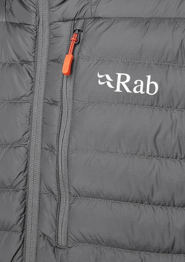 Rab Microlight Alpine chest pocket — packs to bottle size
