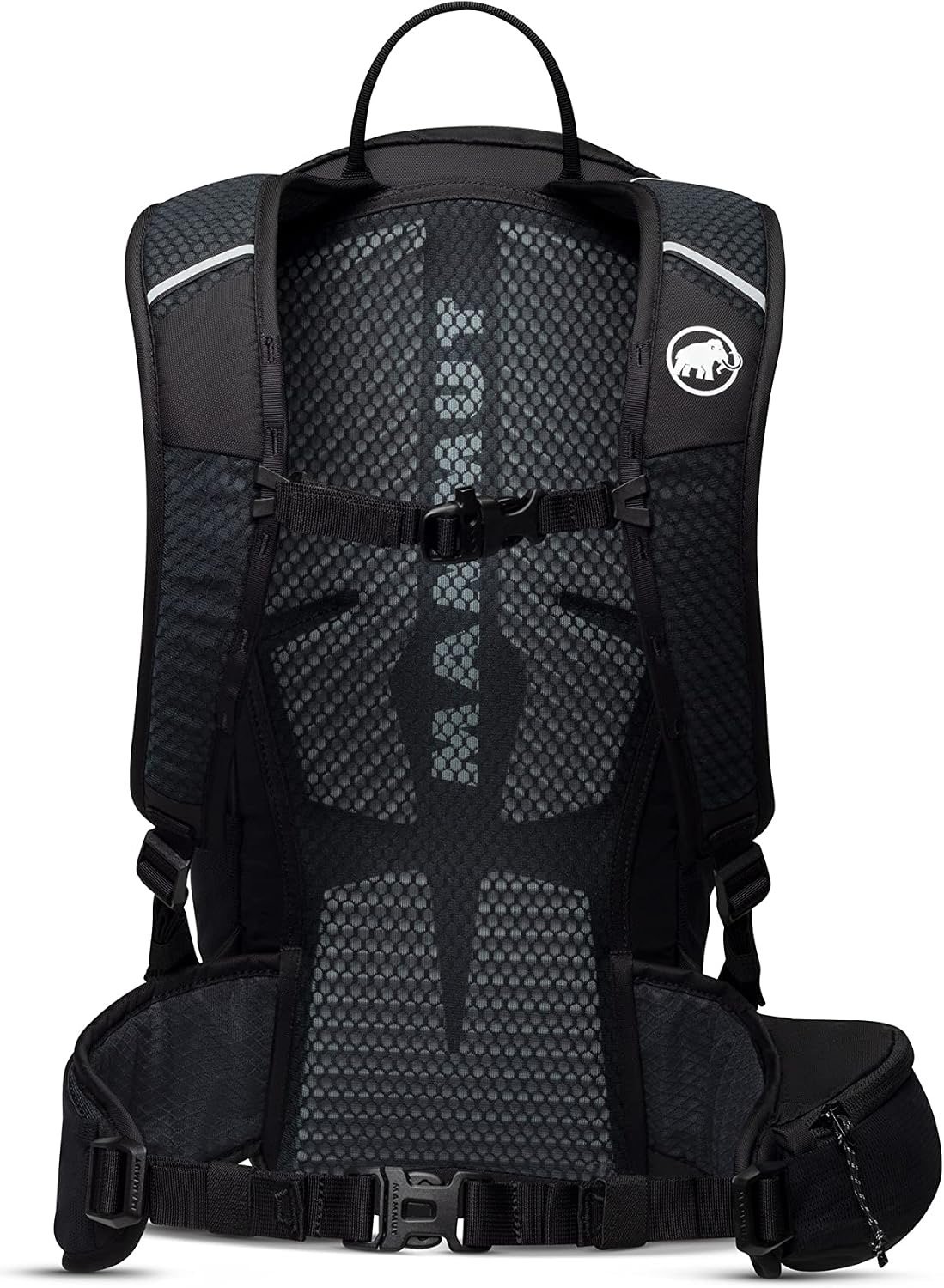 Mammut Lithium 25 back panel showing the 3D EVA foam air channels