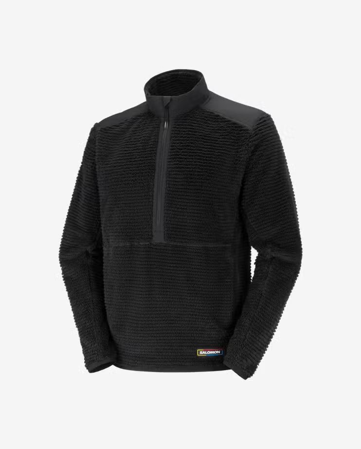 Salomon Thernova fleece hoodie in Deep Black