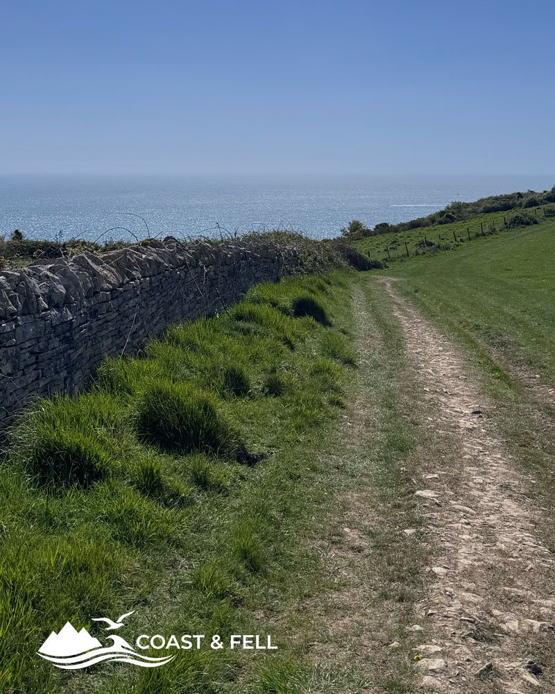 Rocky trail terrain on the Corfe to Swanage circular