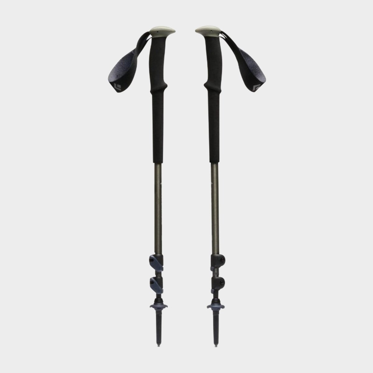Black Diamond Trail trekking poles in iron red with foam grips and dual FlickLock adjustment