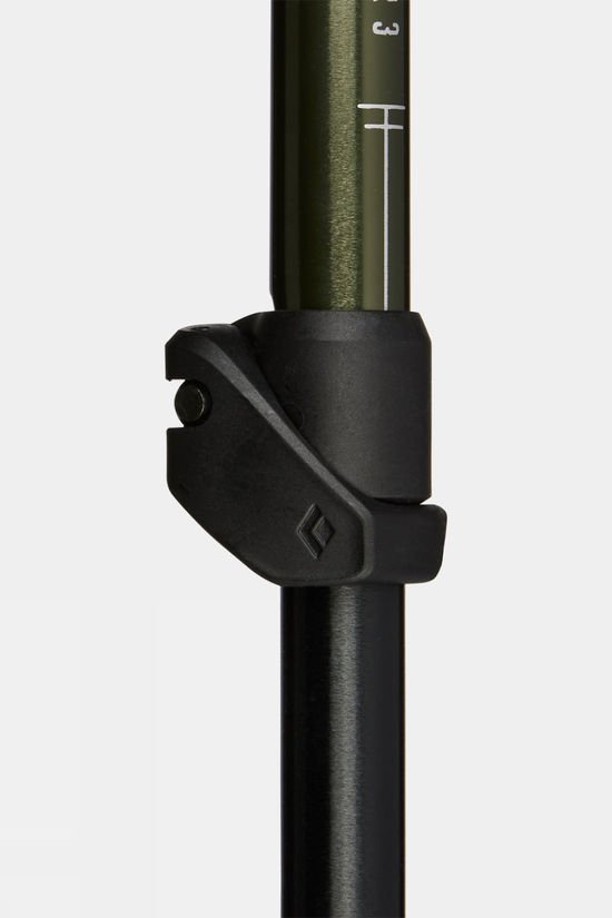 Black Diamond Trail Explorer 3 aluminium shaft sections showing three-section construction and collapsed length