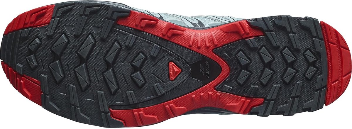 Salomon XA Pro 3D v9 outsole showing the All-Terrain Contagrip lug pattern