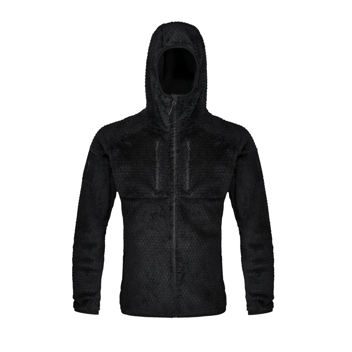 ThruDark Phalanx Fleece showing the body fabric and the sleeve insignia patch