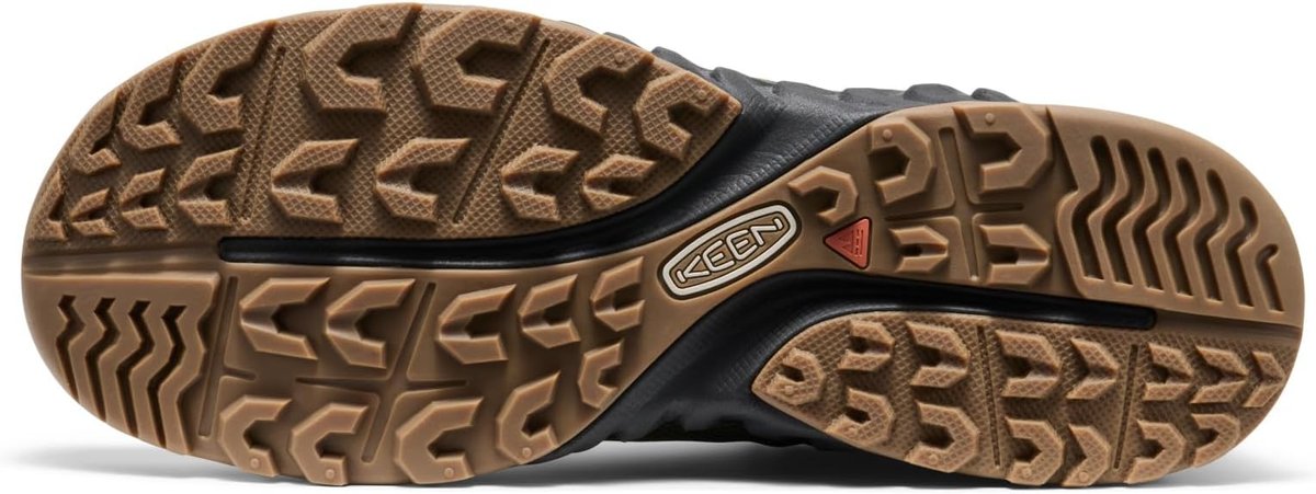 The KEEN NXIS Evo KEEN.ALL-TERRAIN outsole with multi-directional lugs